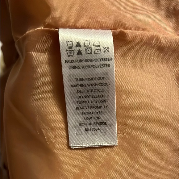 Catherine Malandrino Kids Pea Coat Cream Mini FauxFur 3-6 Month Hooded Girls EUC - Picture 6 of 7